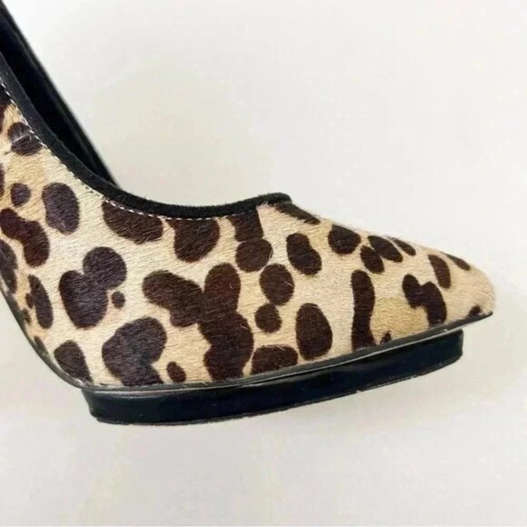 Aldo Leopard Print High Heel Pumps Pointed Toe Platform Brown Tan Size 7.5 - Picture 11 of 16